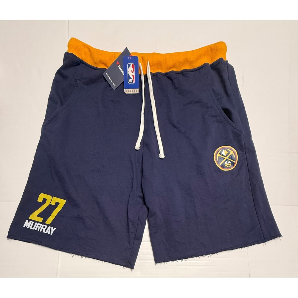 Fanatics Denver Nuggets Jamal Murray NBA Shorts Mens 2XLT Navy Blue Yellow New